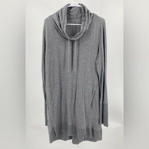 Midnight “in‎ the moment” cowl neck pullover sweater, pockets, gray size 1X
